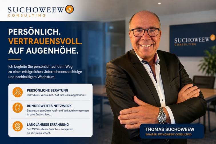 Nachfolgeplanung für Makler vertrauensvoll mit Suchoweew
